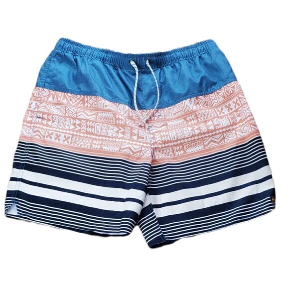Quiksilver Blue and Pink Swim Trunks - Picture 1 of 5
